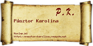 Pásztor Karolina névjegykártya