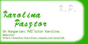 karolina pasztor business card